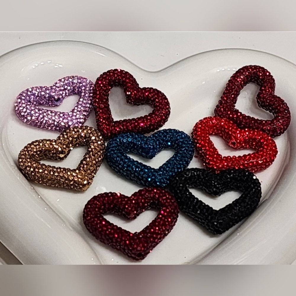 Rhinestone Hearts Fancy Beads Beaded Pen‎ Jewelry Making Keychain 1 Piece Crafts